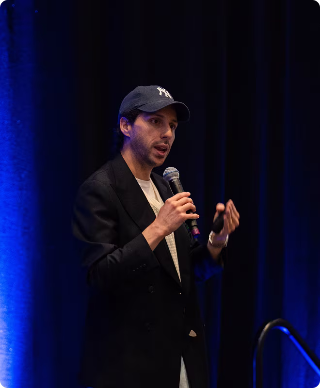 A speaker on stage at Sell It ’25