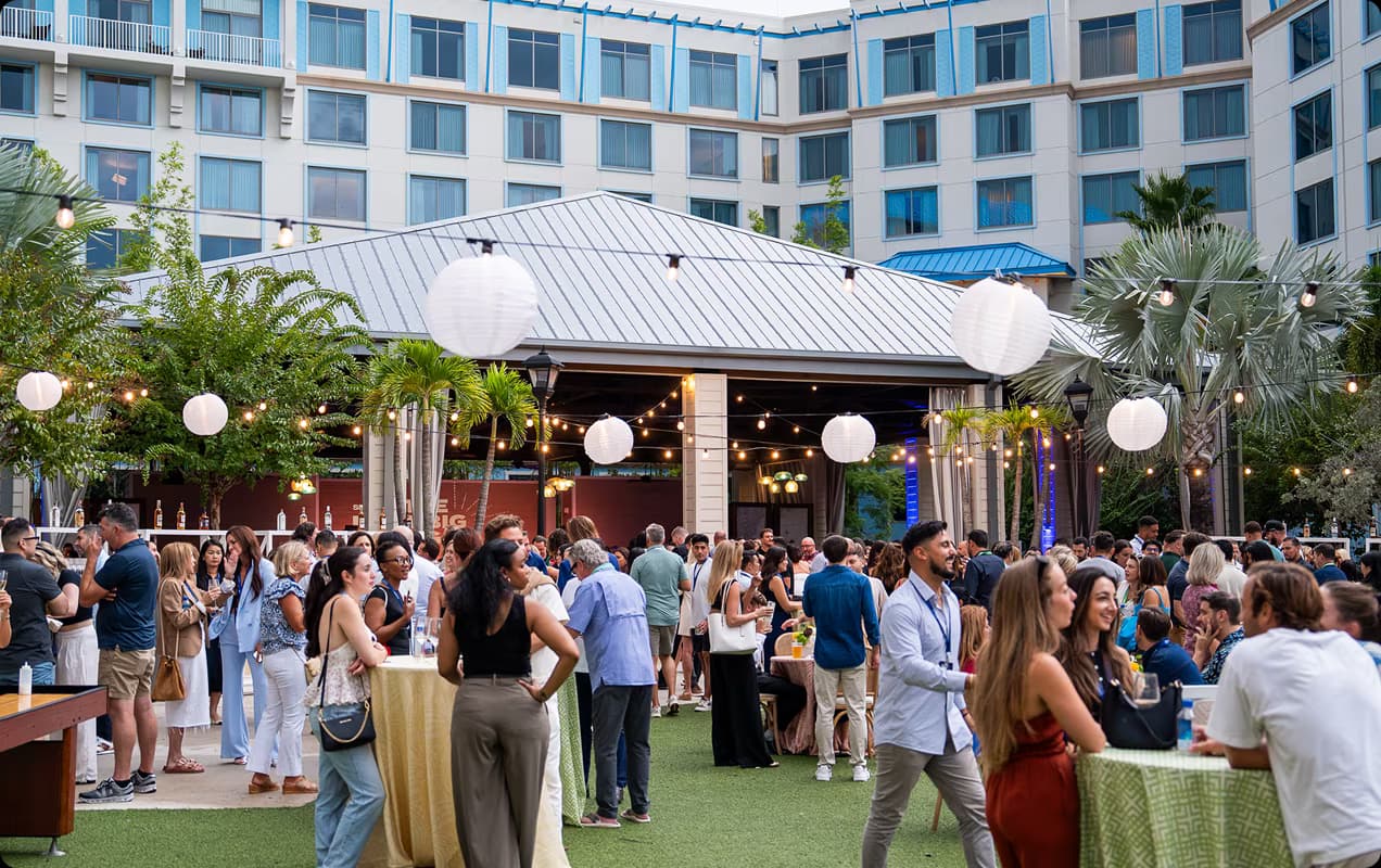 The Sell It ’25 outdoor networking party