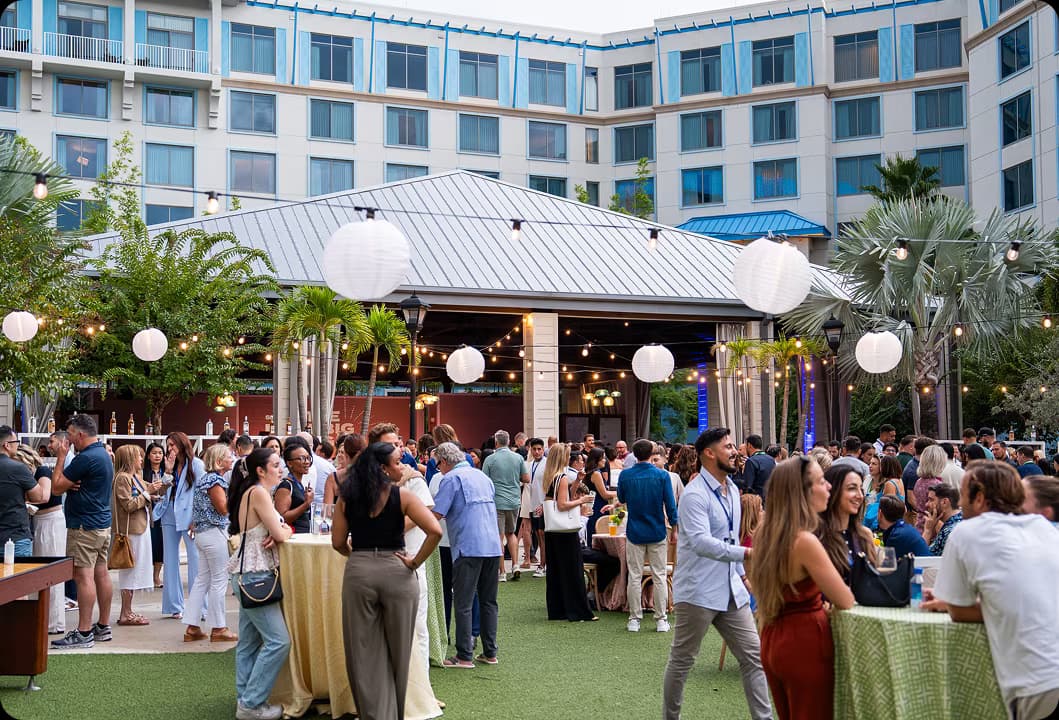 The Sell It ’25 outdoor networking party